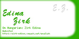 edina zirk business card